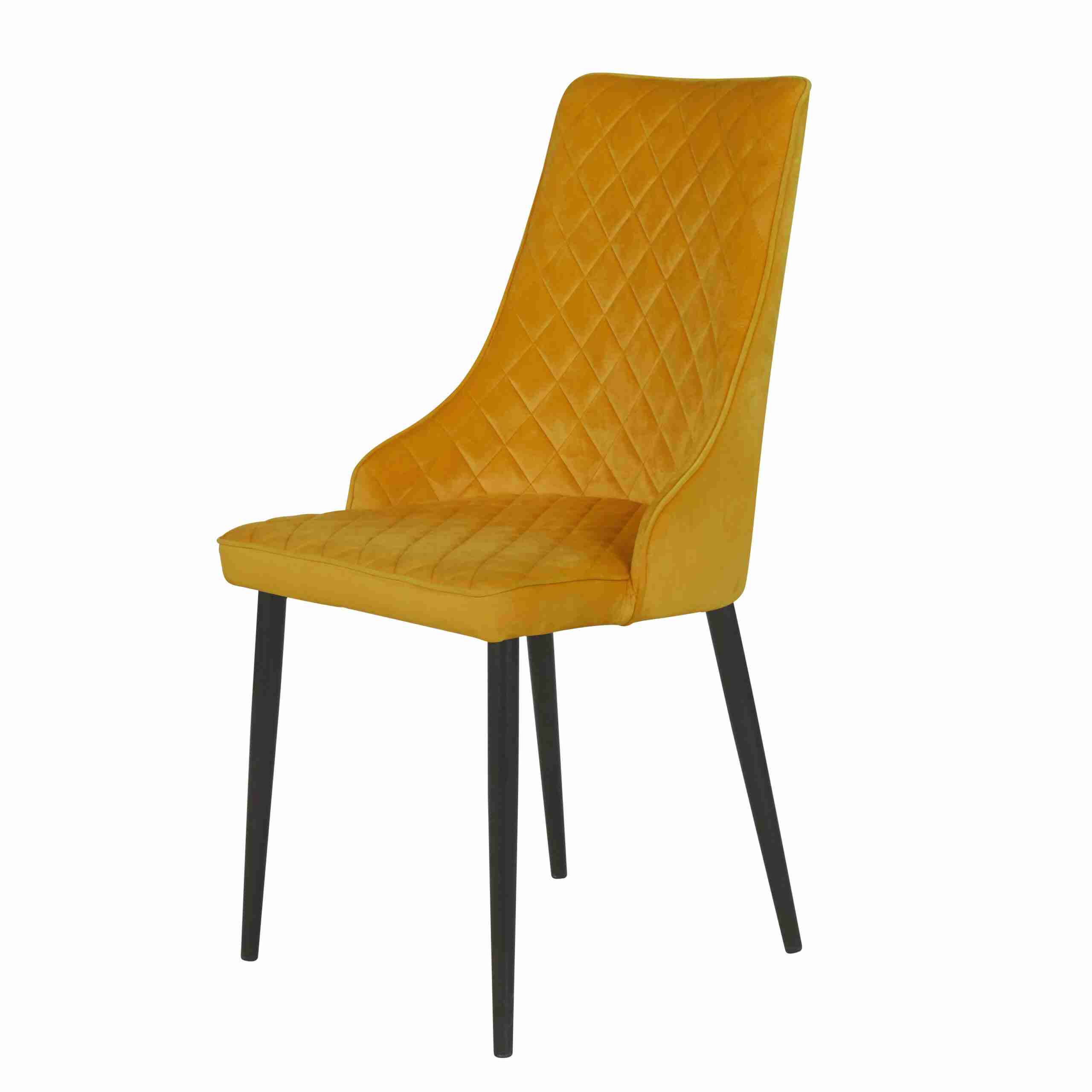 Silla de terciopelo 2 silla de terciopelo mostaza