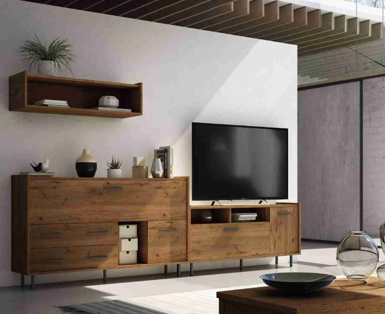 Salón moderno salermo piezas sueltas 2 aparador y mueble tv montados en salermo