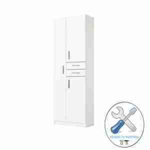 mueble de baño montado en blanco