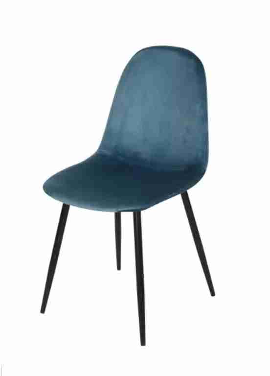 Silla de terciopelo 2 silla terciopelo azul