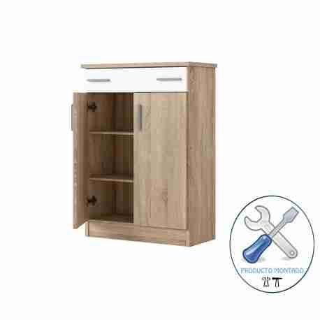 Zapatero un cajón y dos puertas 2 zapatero montado de un cajon y dos puertas abierto