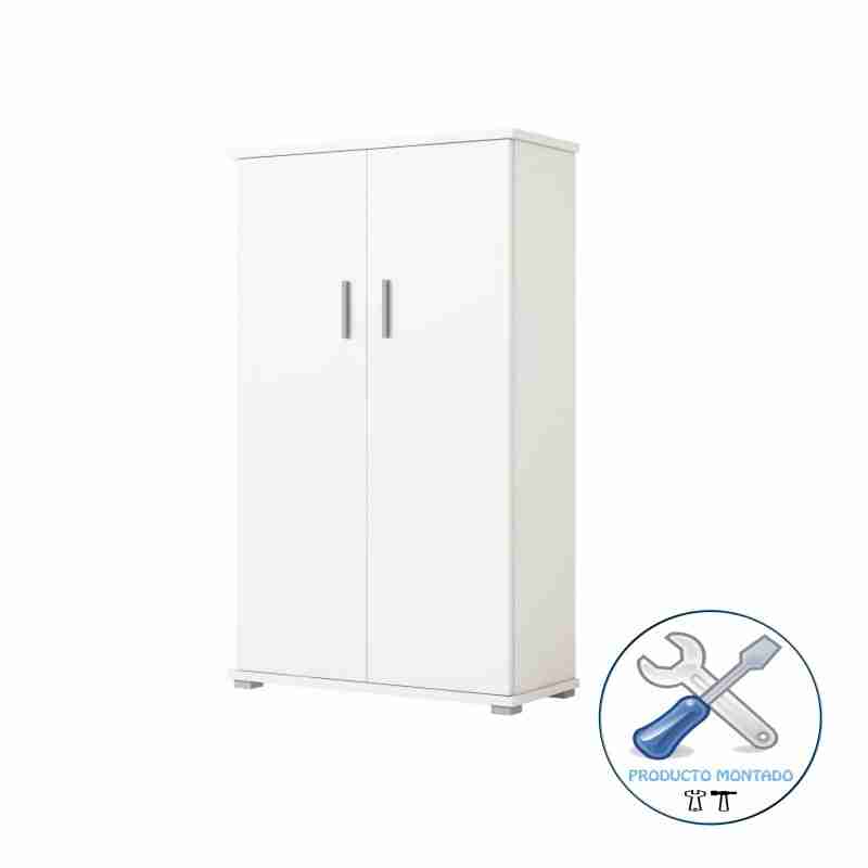 Mueble Zapatero zambrana 2 Zapatero Blanco con 5 estanterias interios cerrado
