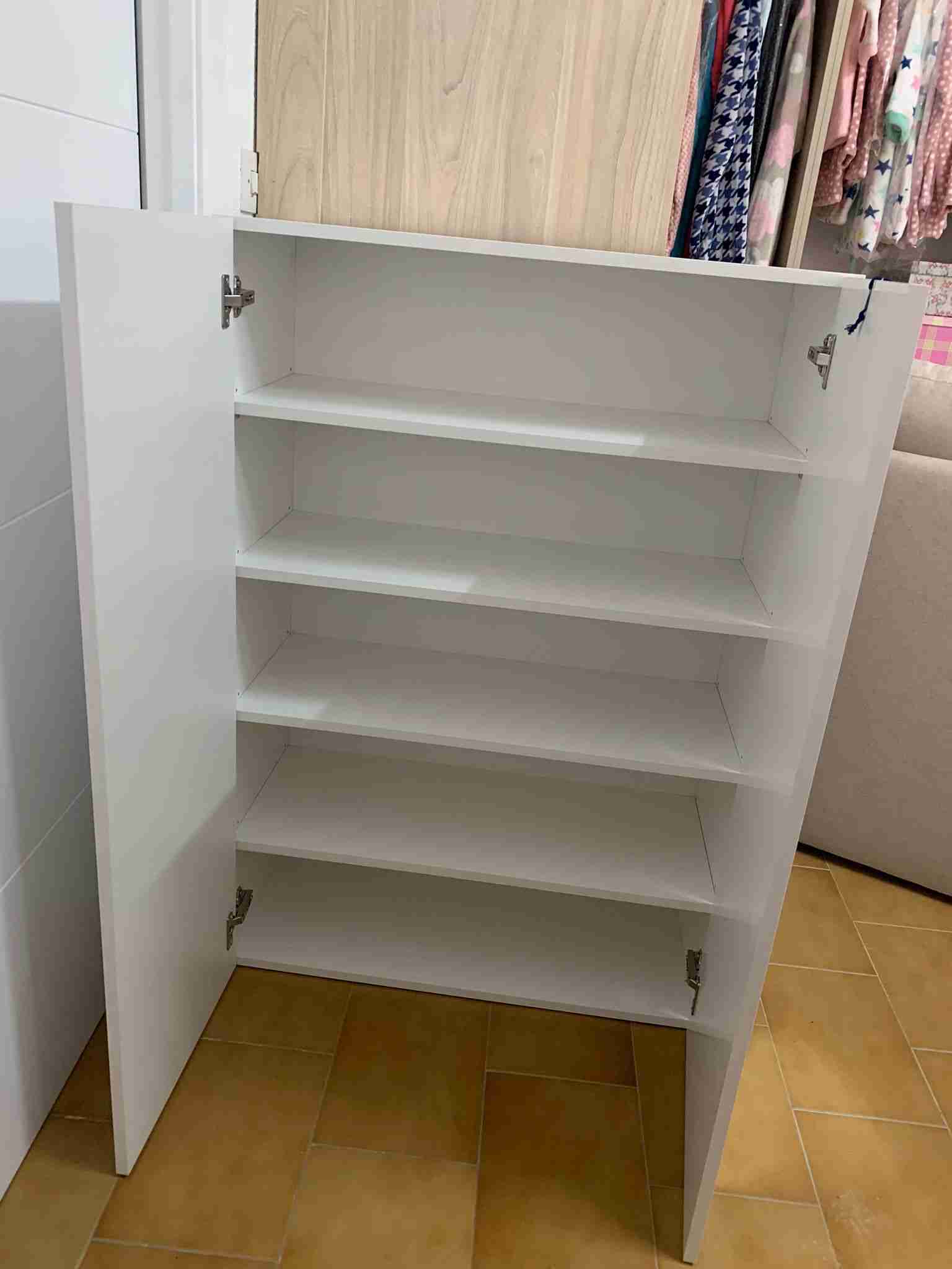 Zapatero de lineas con espejo y 5 niveles 3 zapatero de lineas con espejo montado